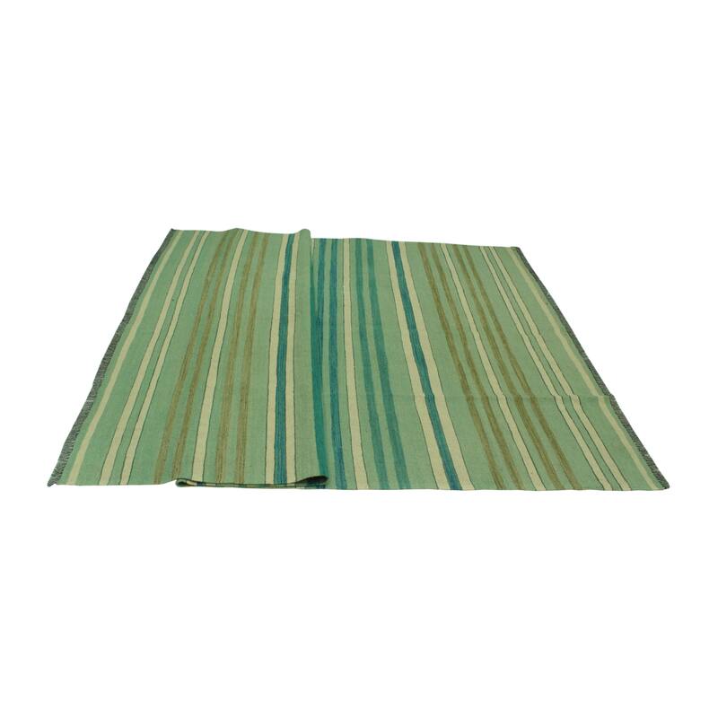 Noori Rug Winchester Flatweave Guljaina Green/Blue Rug - 6'7" x 9'8"