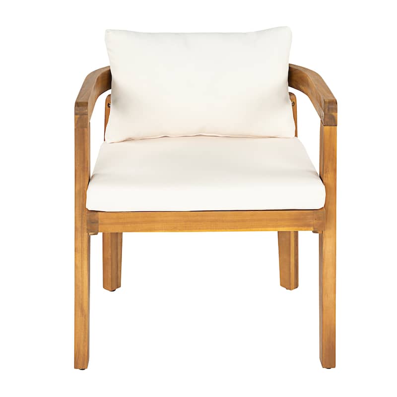 Christopher Knight Home - Acacia Wood Outdoor Patio Dining Chair Set with Cushions