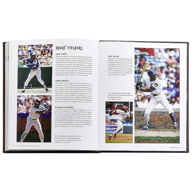 Graphic Image Baseball Hall of Fame Coffee Table Book, Leather, Tan
