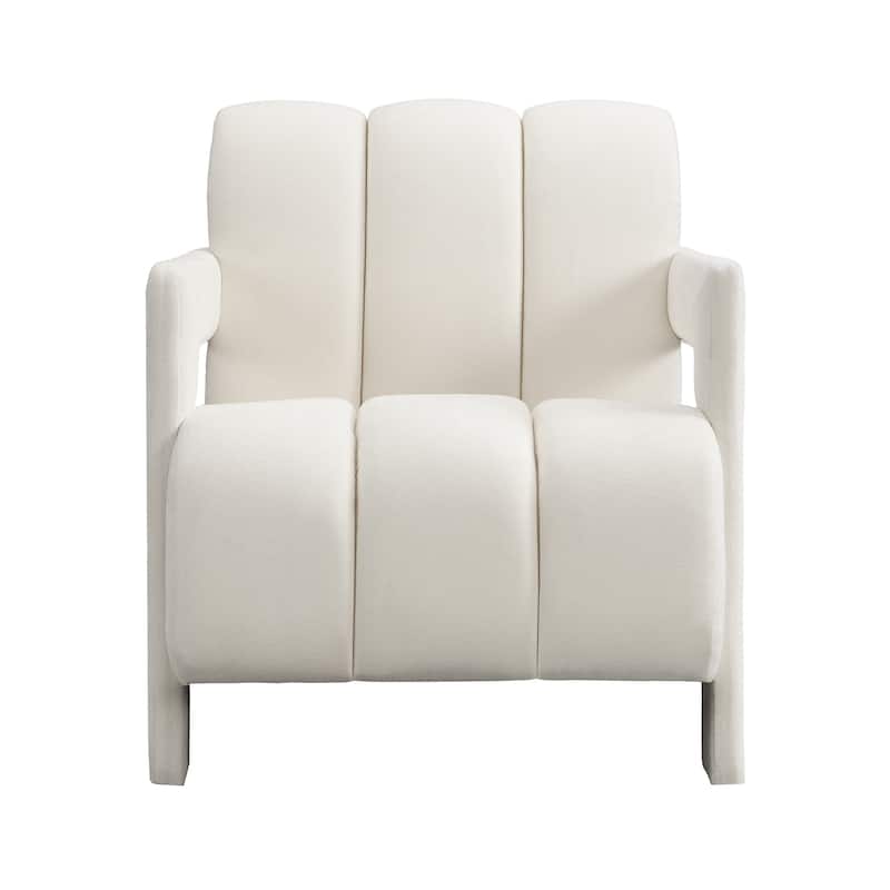 26.3'' Modern Minimalist Leisure Armchair, Armchair With L-Shaped Armrests And Polyester Fabric