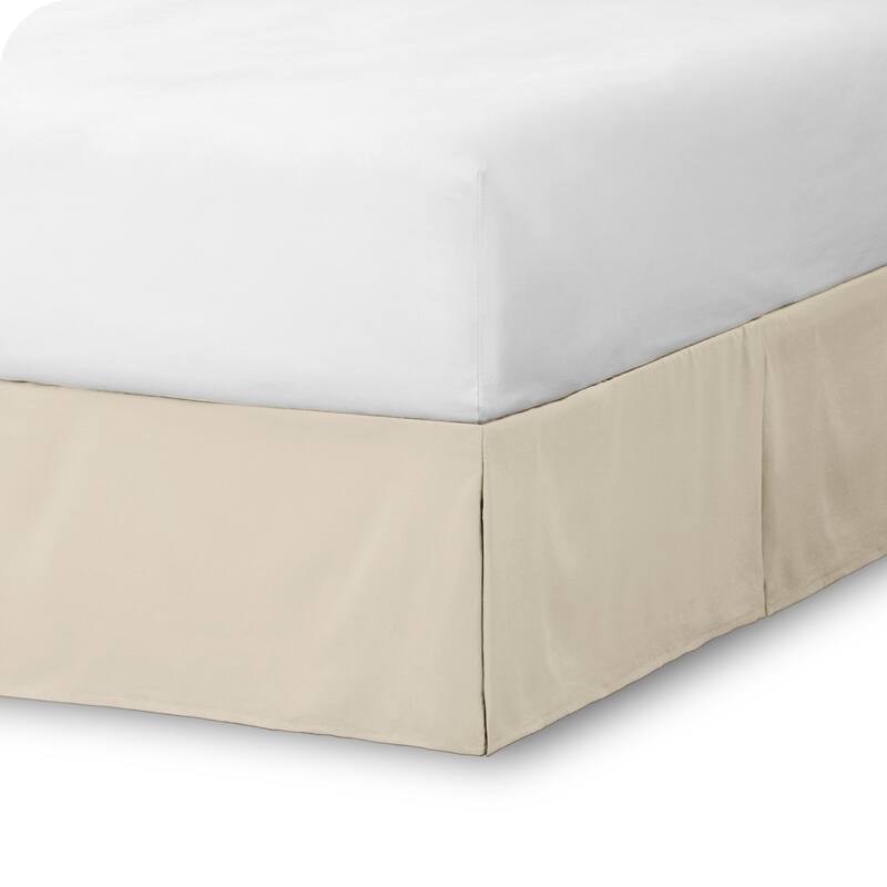 Bare Home Pleated Bed Skirt - 15-Inch Tailored Drop Easy Fit - California King - Sand