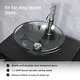 preview thumbnail 72 of 146, 72" Bathroom Vanity Set Glass Ceramic Vessel Sink Side Cabinet Combo