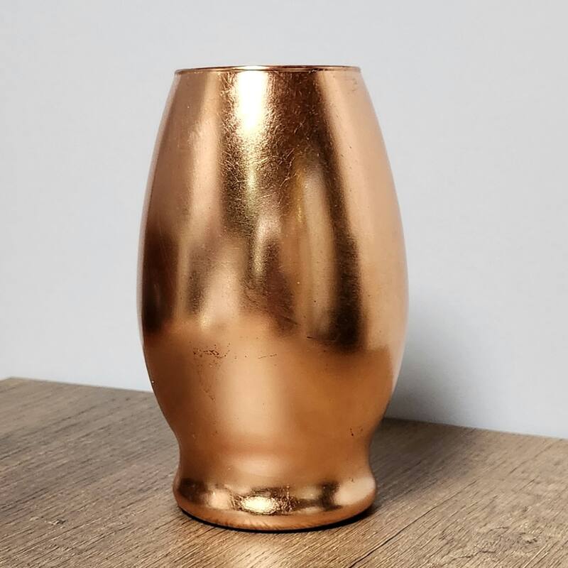 GILT 7" Glass Oval Vase