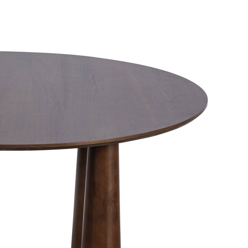 Dovelina 67" Oval Black Dining Table - Sturdy Tapered Legs for 6 People