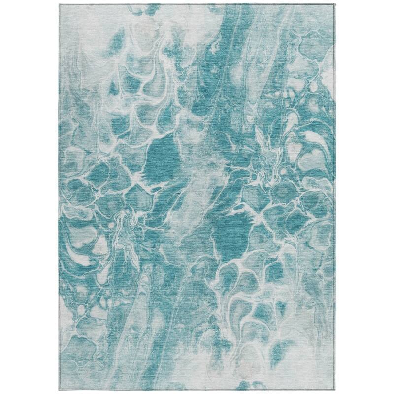 HomeRoots Abstract Transitional Rectangle Outdoor Rug