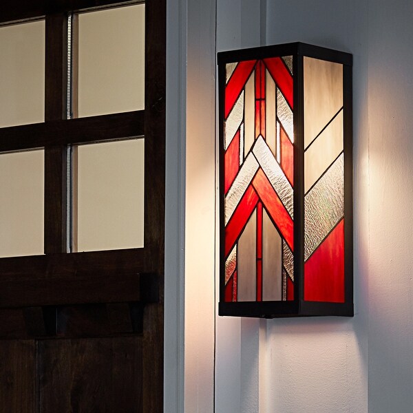 Stained shop glass sconce