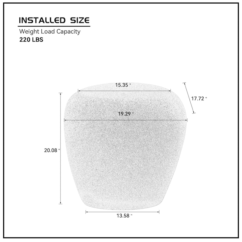 2PCS Fiberglass Elliptical Coffee Table Set