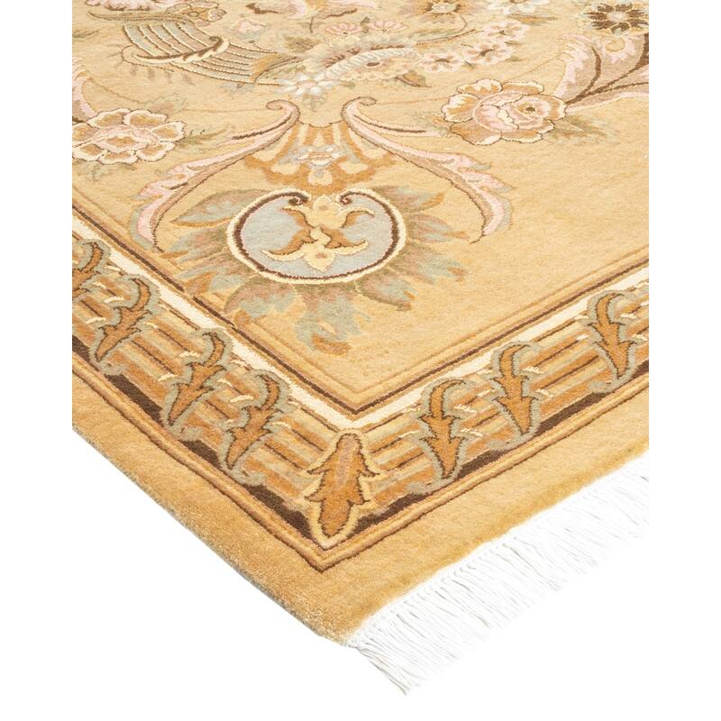 Overton Hand Knotted Wool Vintage Inspired Traditional Mogul Ivory Area Rug - 8 x 10