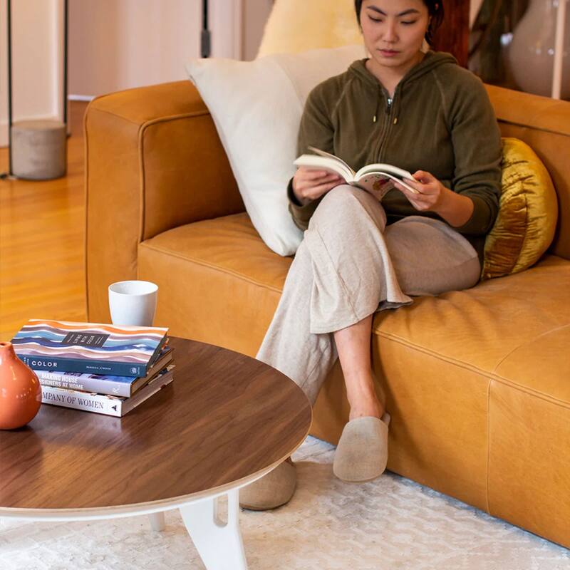 Hoek Round Coffee Table - 34" L x 34" W x 15" H