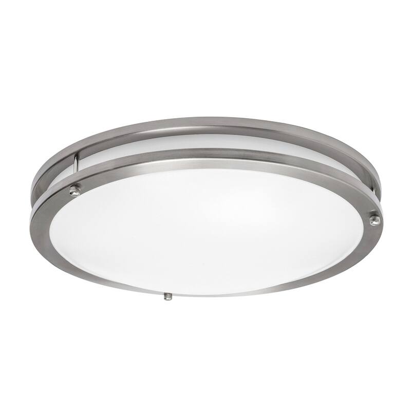 AFX CAF14L5AJUD Carlisle 14" Wide LED Flush Mount Bowl Ceiling Fixture - Satin Nickel