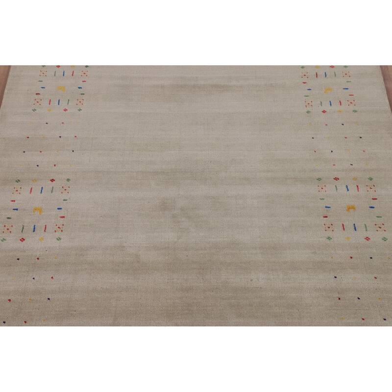 Tribal Gabbeh Oriental Area Rug Handmade Wool Carpet - 5'6"x 7'10"