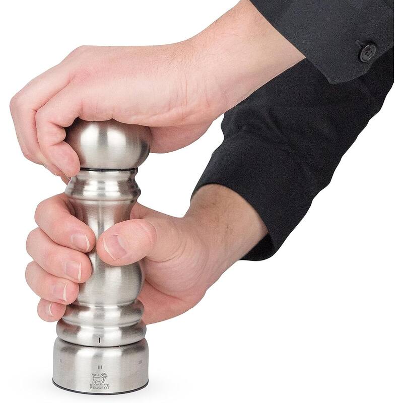 Peugeot Paris Chef u'Select Zirlion Salt Mill, Stainless Steel, 7 inch, Adjustable Grind
