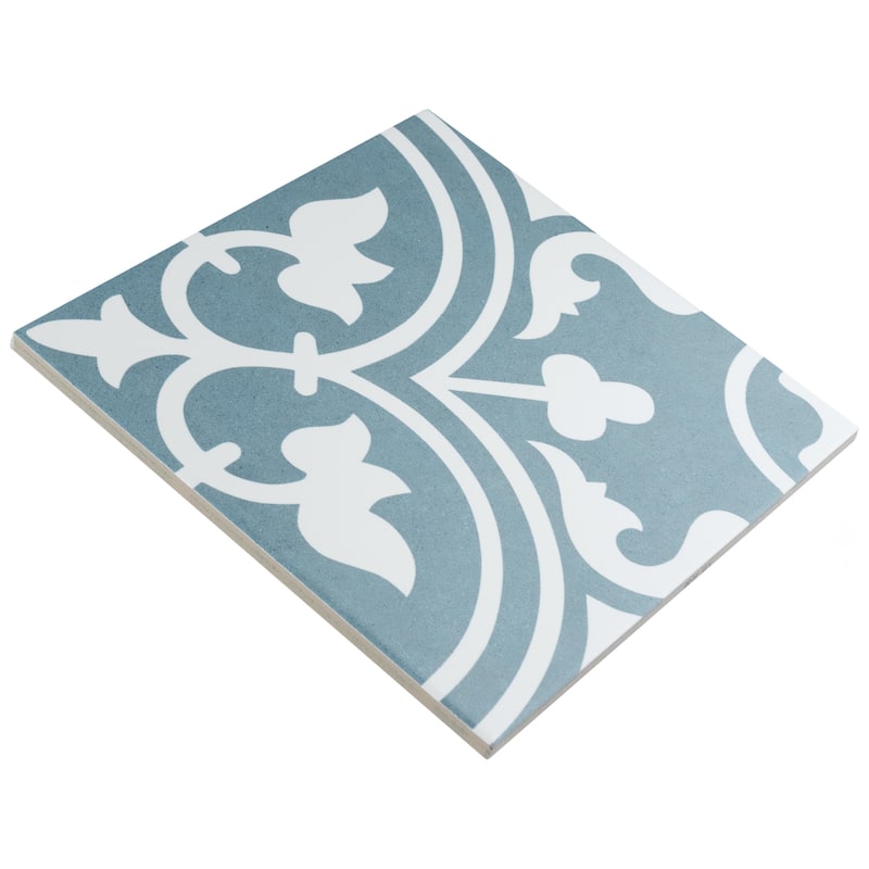 Merola Tile Arte Sky 9-3/4" x 9-3/4" Porcelain Floor and Wall Tile