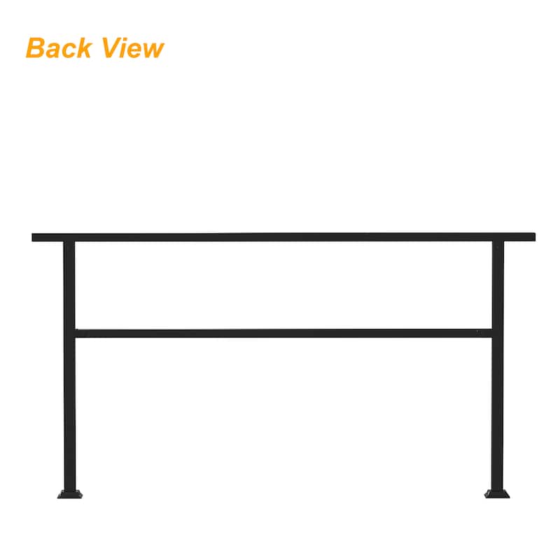 Wrought Iron Handrail 4-5Step Durable Stair Railing Indoor Outdoor Use