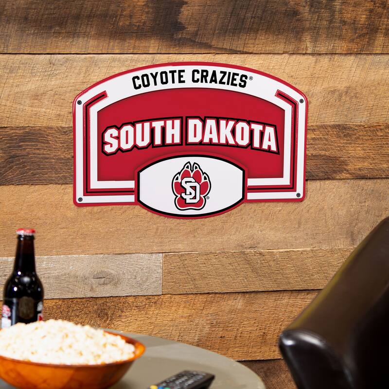 University of South Dakota Embossed Steel Wall Sign, 11" x 17"