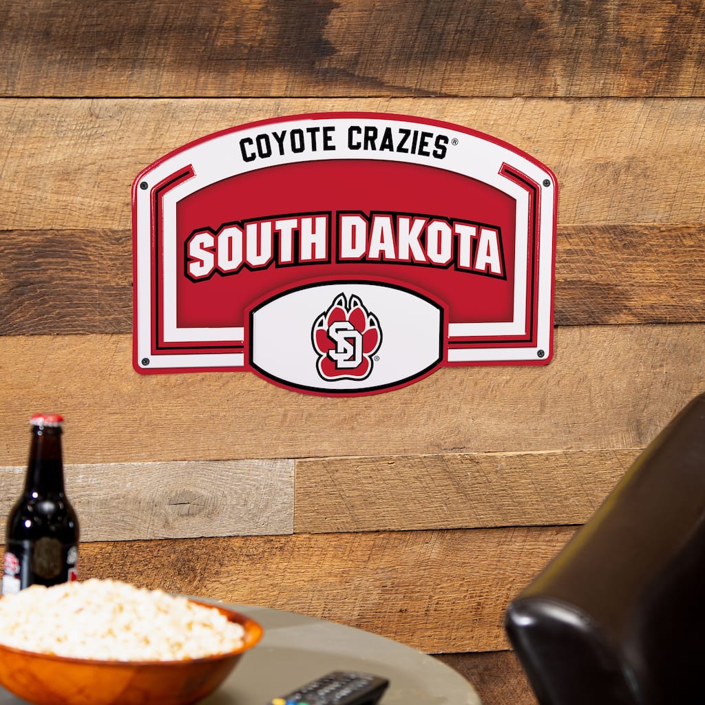 University of South Dakota Embossed Steel Wall Sign, 11" x 17"