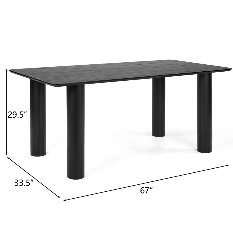 67" Wooden Rectangle Dining Table