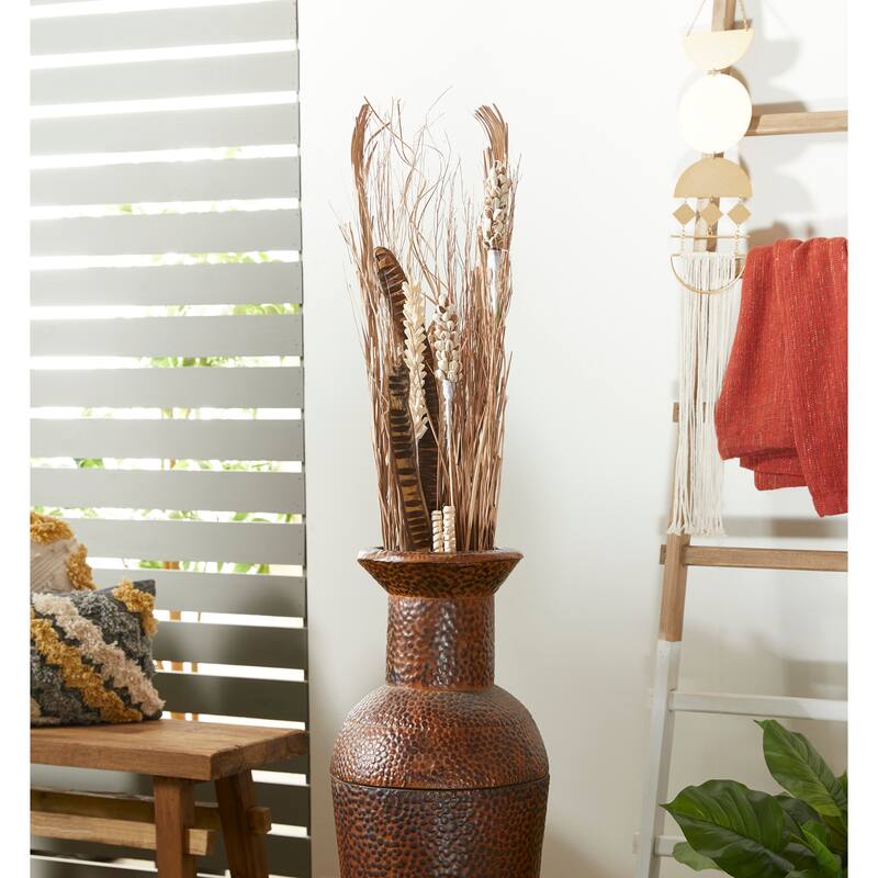 Multi colored, White Brown or Light Brown Dried Plant Pigeon pea Natural Foliage (Set of 2)