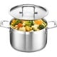 preview thumbnail 6 of 4, Stockpot Brushed Stainless Steel Heavy Duty Induction Pot with Lid 5 Qurat