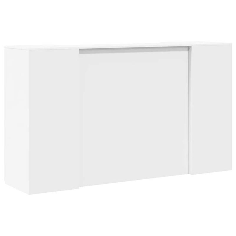 vidaXL Reception Desk White Engineered wood Large Reception Desk