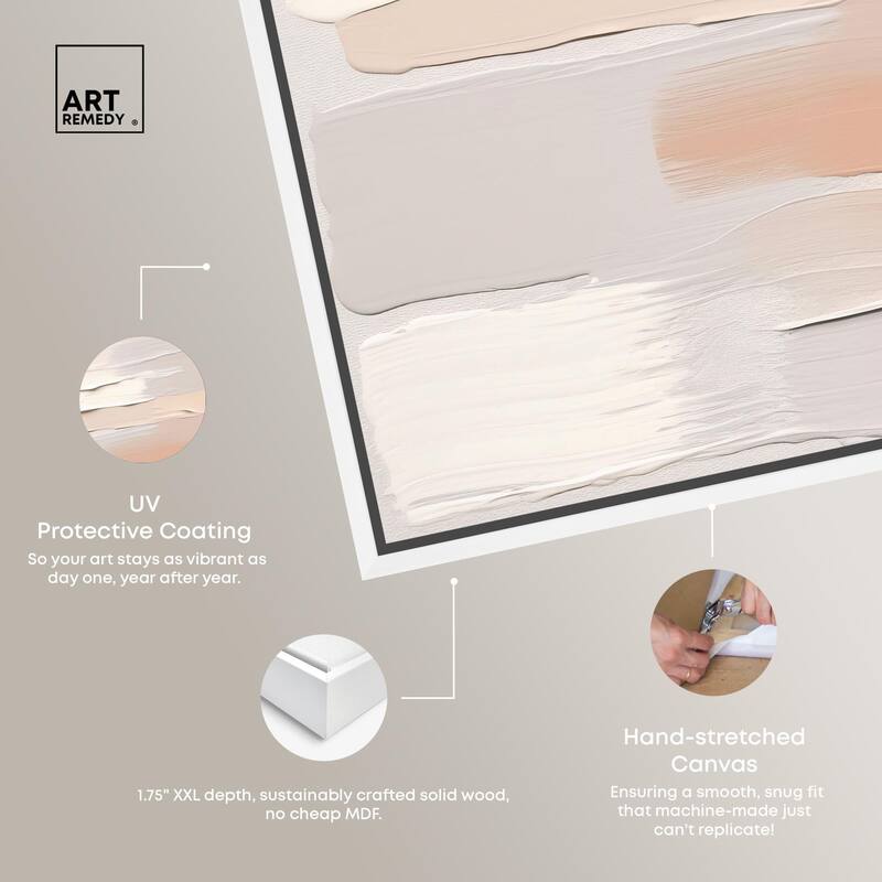 Roseate Cream Tones I Canvas by Art Remedy