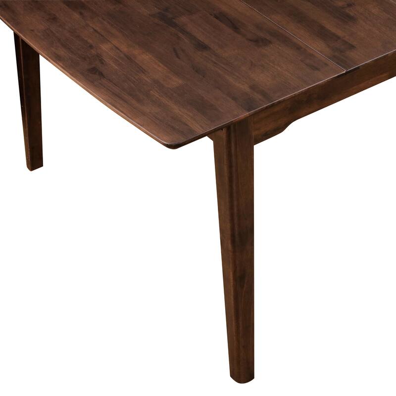 Furniture of America Abigail III Mid-Century Modern 5-Piece Walnut 53-inch 1-Leaf Extendable Counter Height Dining Set