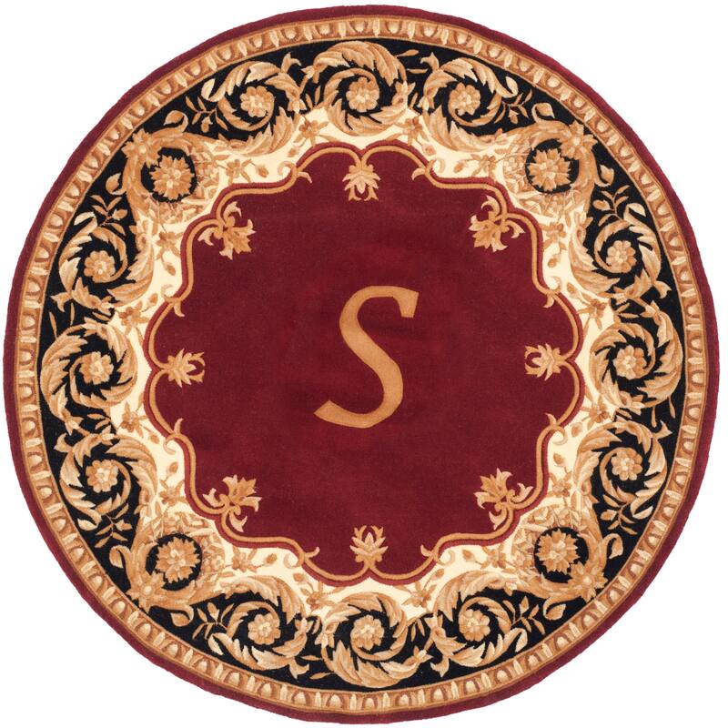 SAFAVIEH Handmade Naples Bojka Traditional Oriental Wool Rug - 6' x 6' Round - Maroon S - Round