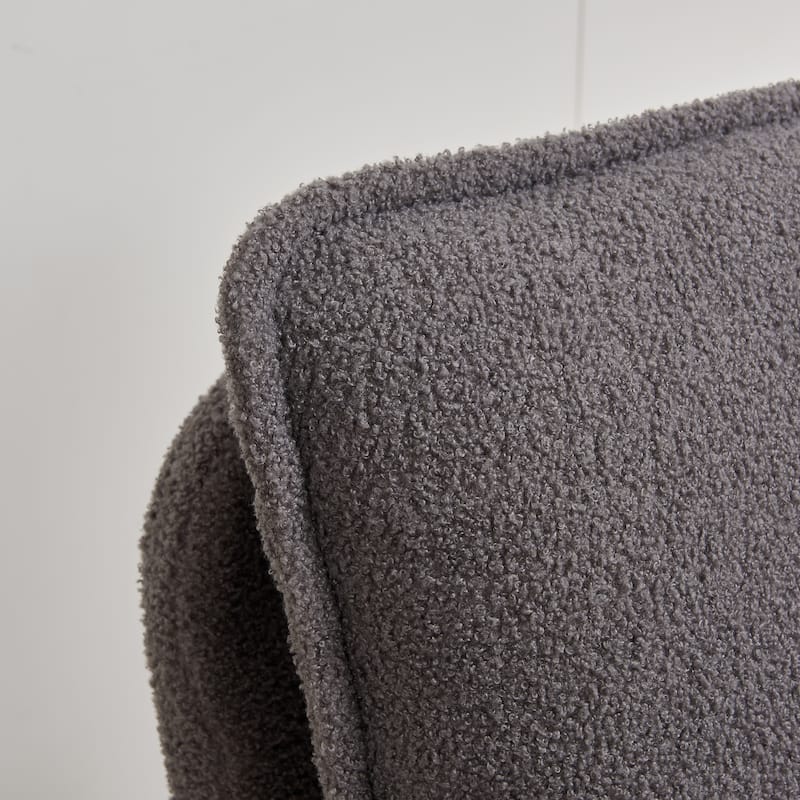 Modern Sherpa Armchair,Luxurious Lamb Fabric Accent Sofa Chair