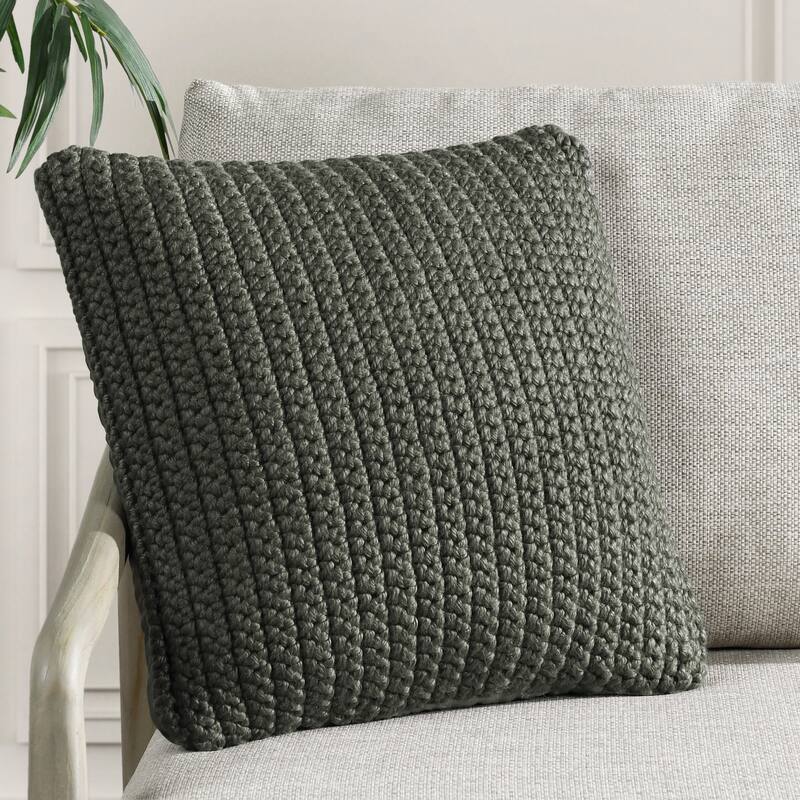 Villa by Classic Home Prism Performance Outdoor Throw Pillow - 22x22 - Green