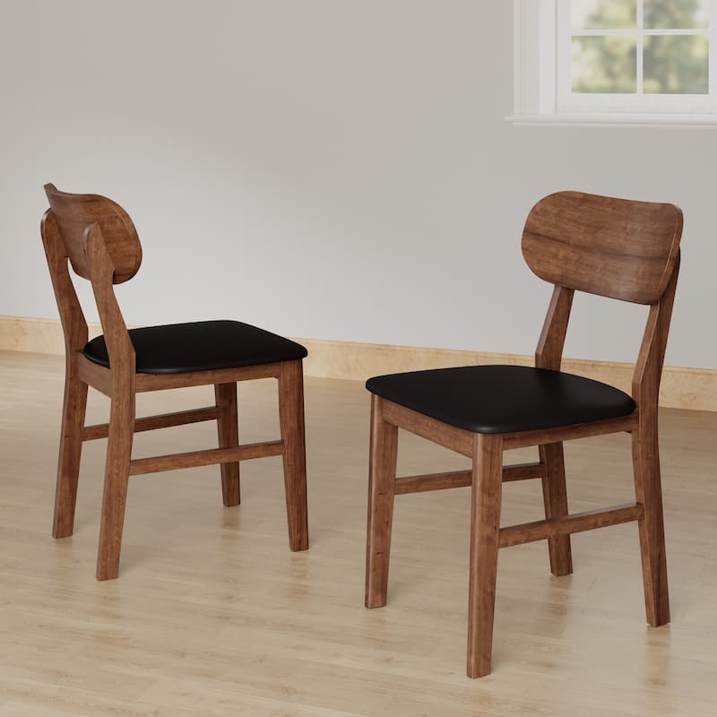 Rubber Wood Dining Chairs Set of 2