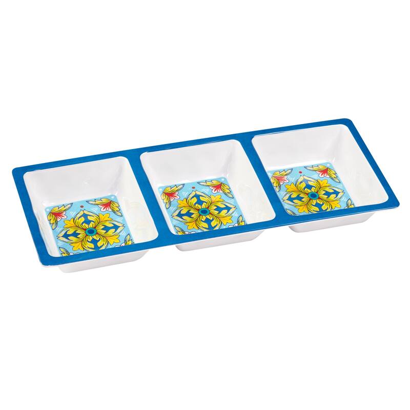 Certified International Palermo Melamine 3 Piece Hostess Servware Set