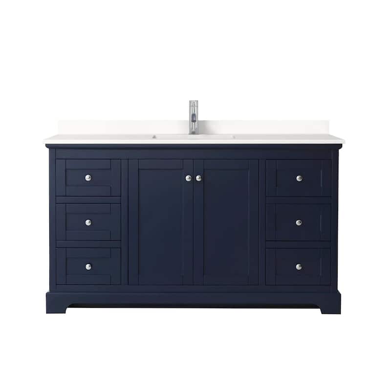 Avery 60-inch Single Vanity, Quartz Top