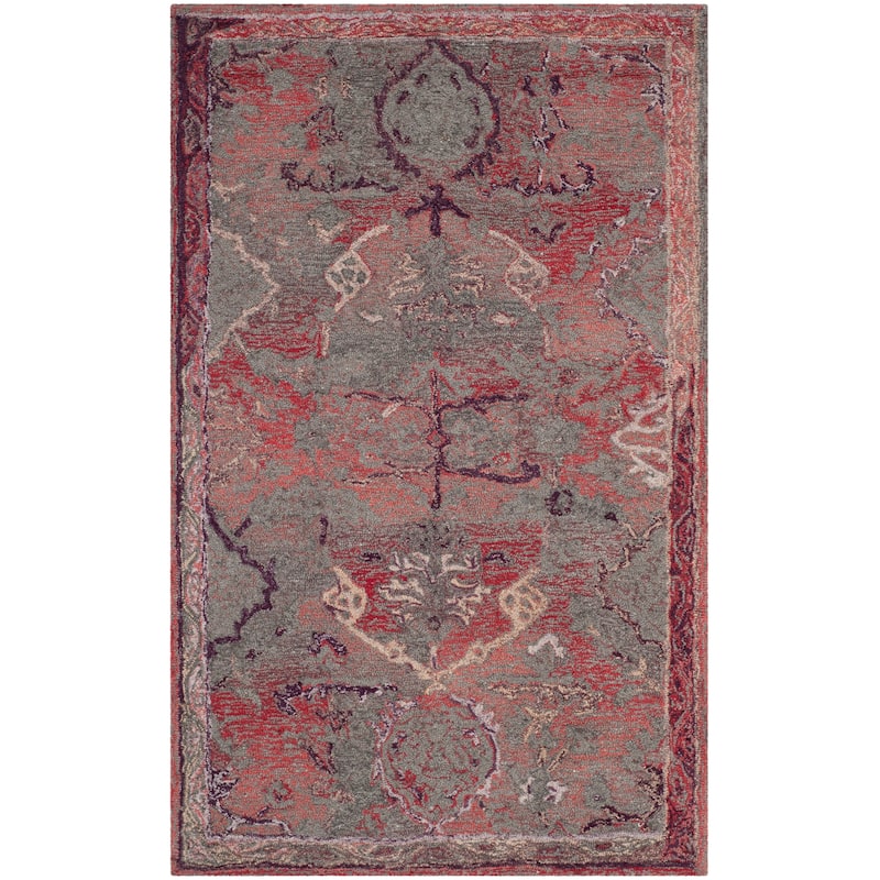SAFAVIEH Handmade Distressed Kesha Vintage Boho Oushak Oriental Polyester