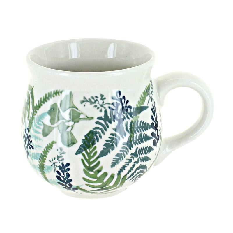 Blue Rose Polish Pottery K090 Manufaktura Bubble Mug - Woodland Fern