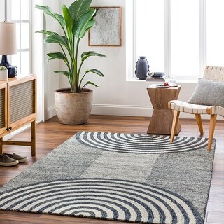 Sige Handmade Striped Modern Wool Area Rug
