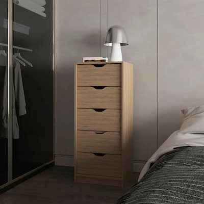 Natural Oak 5 Drawer Dresser