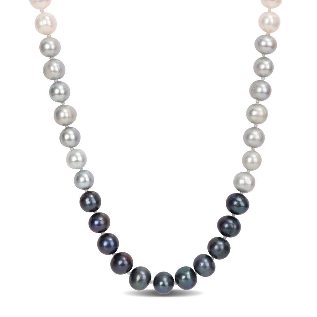 Miadora 7.5-8mm Multi-Colored Cultured Freshwater Pearl Strand Necklace - 18 in x 9.2 mm