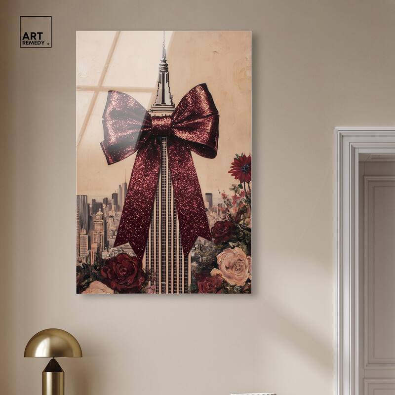 Sparkling Empire State Building Acrylic by Art Remedy, Ready to Hang