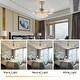 preview thumbnail 2 of 9, 42'' Gold Chandelier LED Ceiling Fan with Retractable Blades - 42 Inches