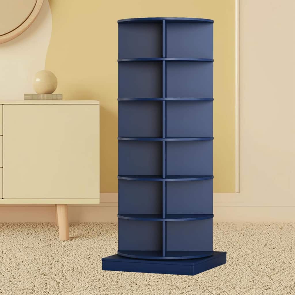 Space-Saving 360-Degree Rotating Shoe Cabinet Rack Tower, 6 Layers for 24 Pairs, Stylish and Easy to Assemble for Entryway