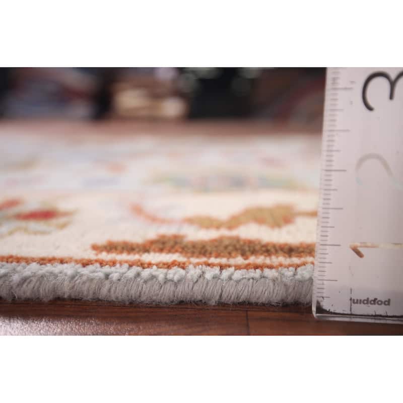 Light Blue Oushak Oriental Accent Rug Handmade Wool Carpet - 2'7"x 5'11"