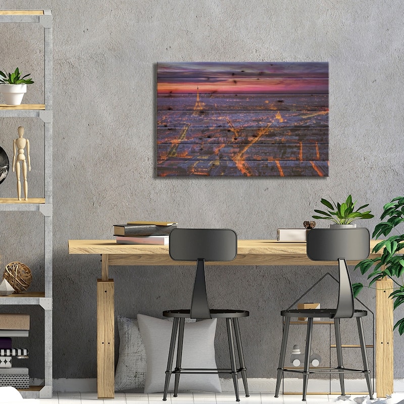 Paris I Print On Wood by Juan Pablo de Miguel - Multi-Color