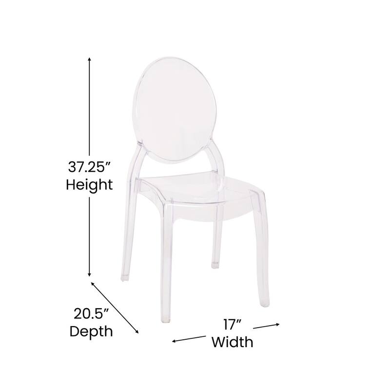 Set of 4 Extra Wide Resin All-Weather Banquet Chairs - 20.5"D x 17"W x 37.25"H