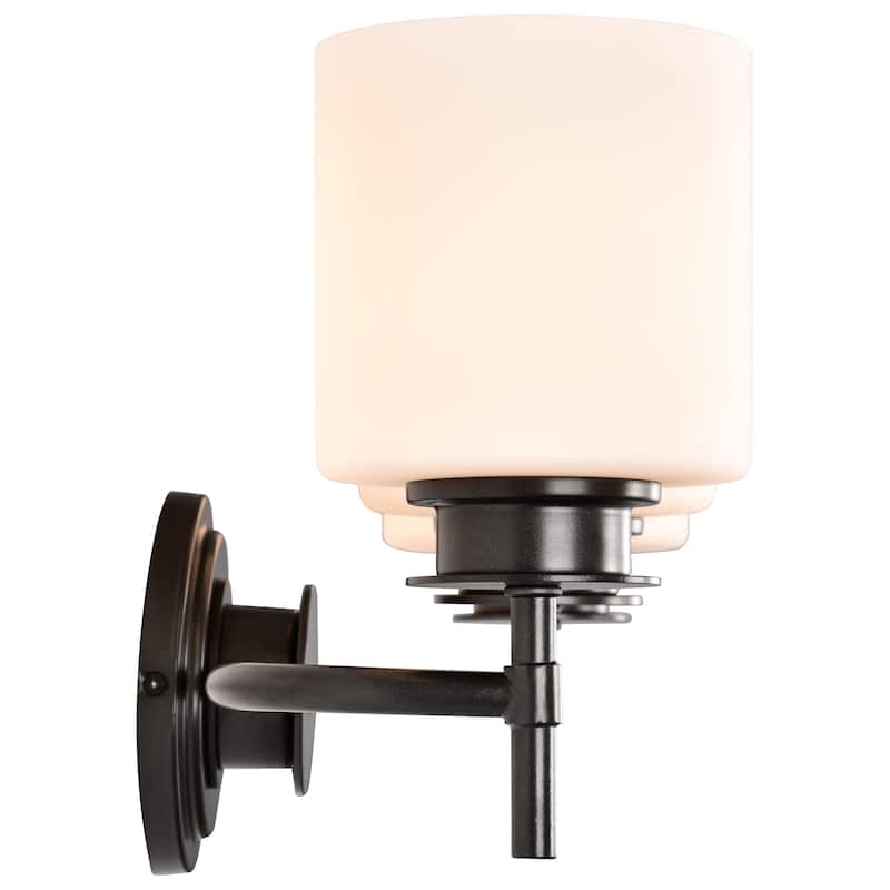 Warren 3 Light Vanity Gun Metal with Satin White Glass - Gun Metal