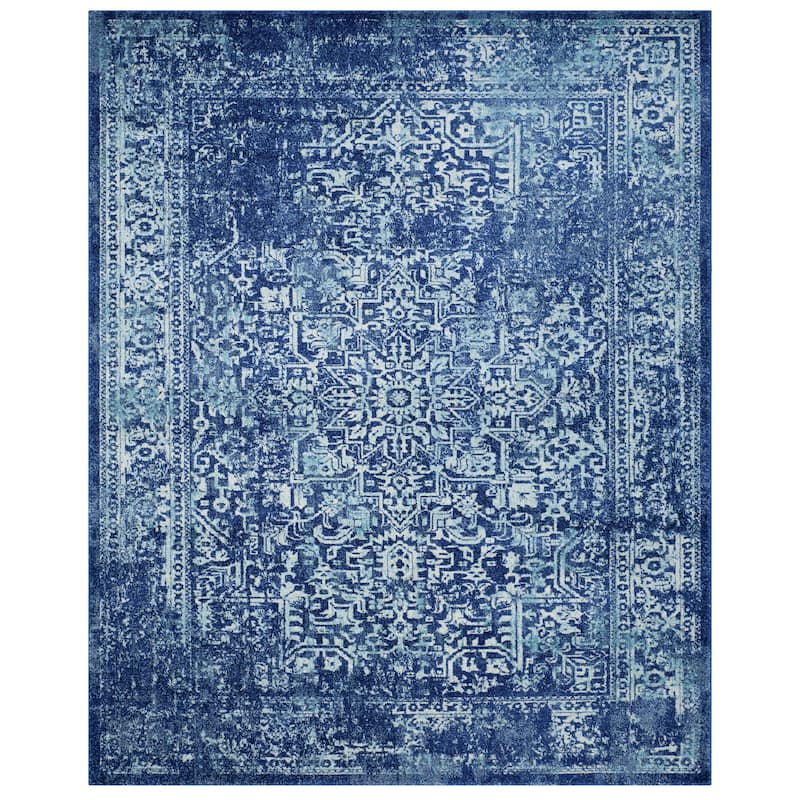 SAFAVIEH Evoke Quinn Vintage Distressed Rug - 10' x 14' - Navy/Ivory