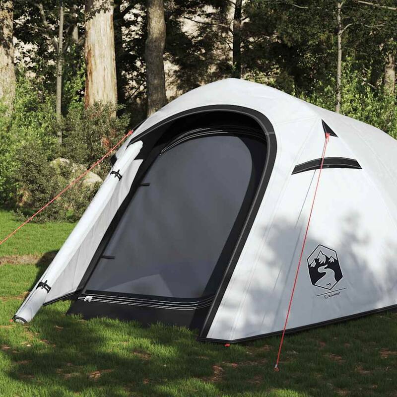 vidaXL Camping Tent Tunnel 3-Person White Blackout Fabric Waterproof - 90.6 x 43.3 x 47.2