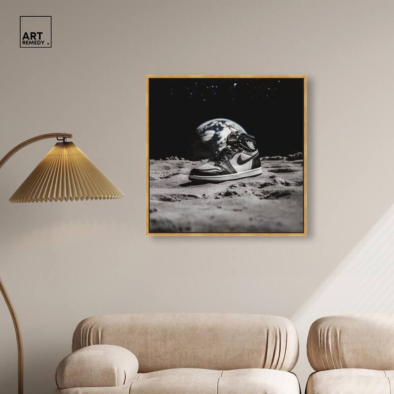 Moon Kicks Canvas by Art Remedy