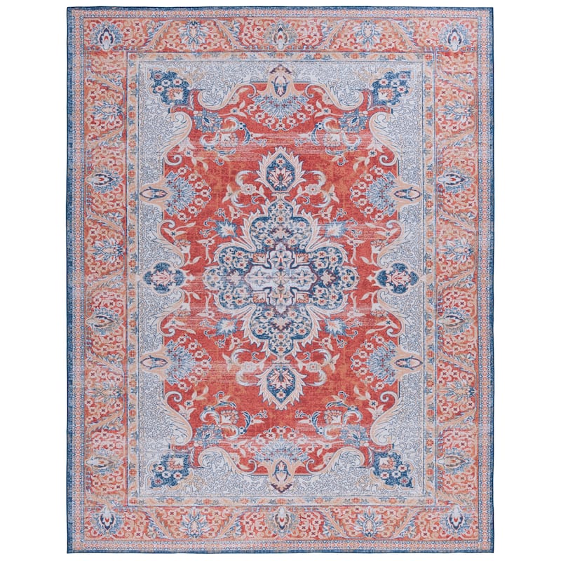 SAFAVIEH Tucson Machine Washable Slip Resistant Mintie Oriental Rug
