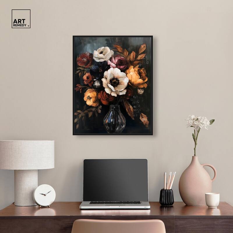 Velvet Night Bloom I Canvas by Art Remedy