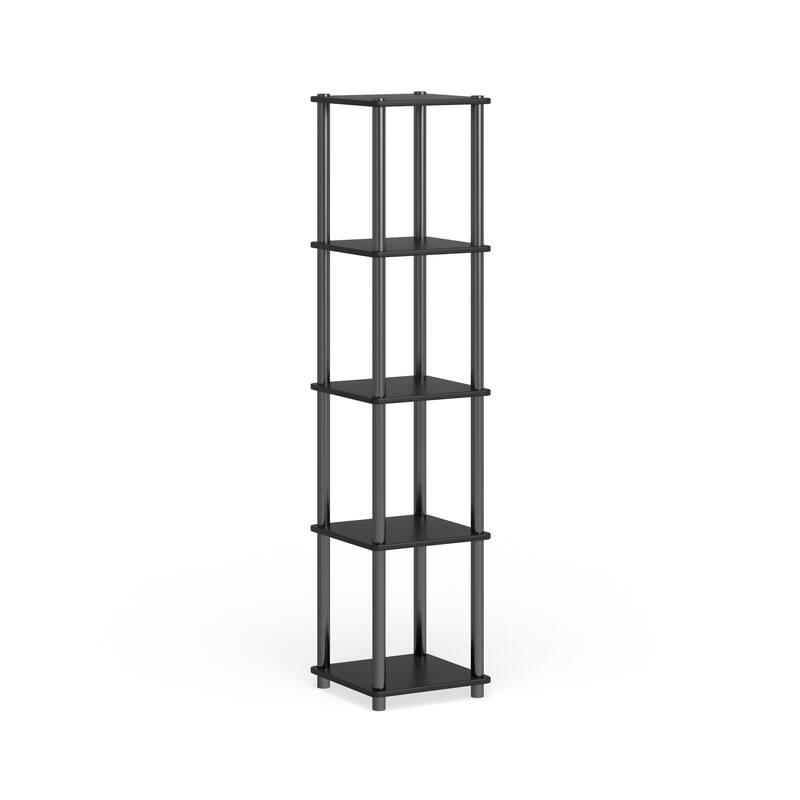 Porch & Den St. Marks 5-tier Corner Square Display Shelf - Espresso/Black